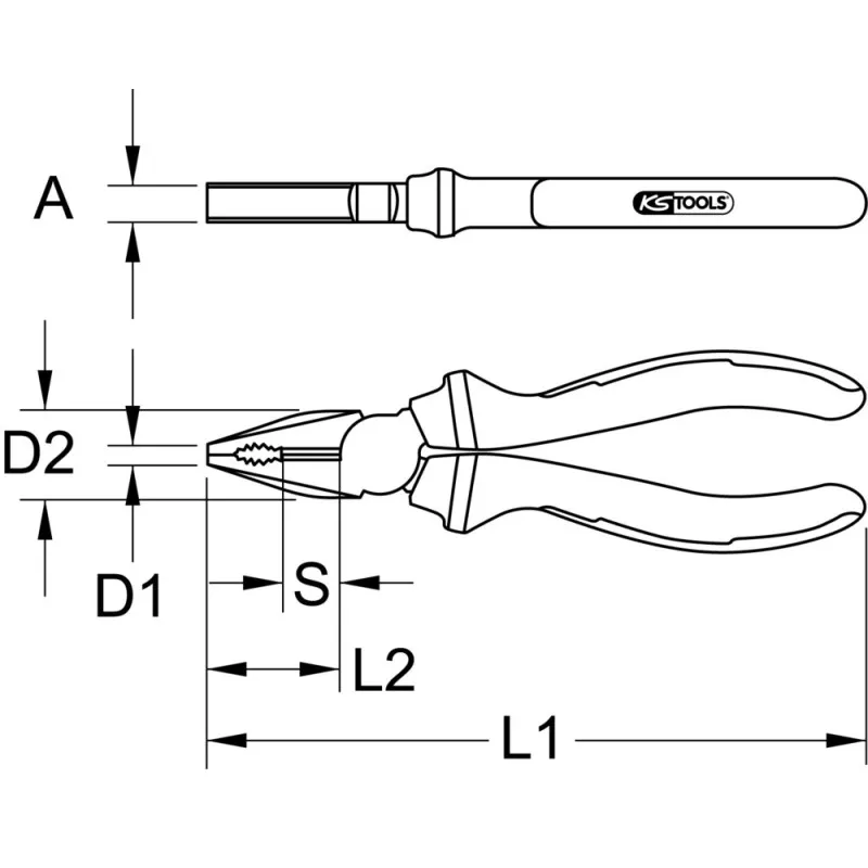 Pince Universelle Isolée 1000v KS TOOLS